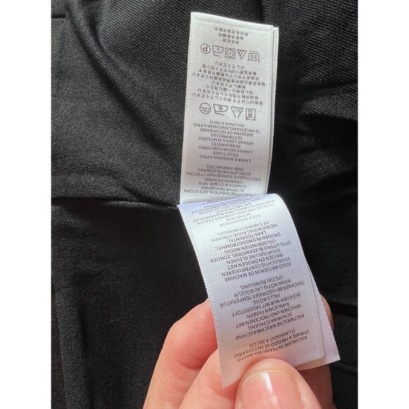 NWT Michael Kors Women’s Black Knit Knee Length Gold Zip Pencil Skirt Size 12 - Picture 4 of 16